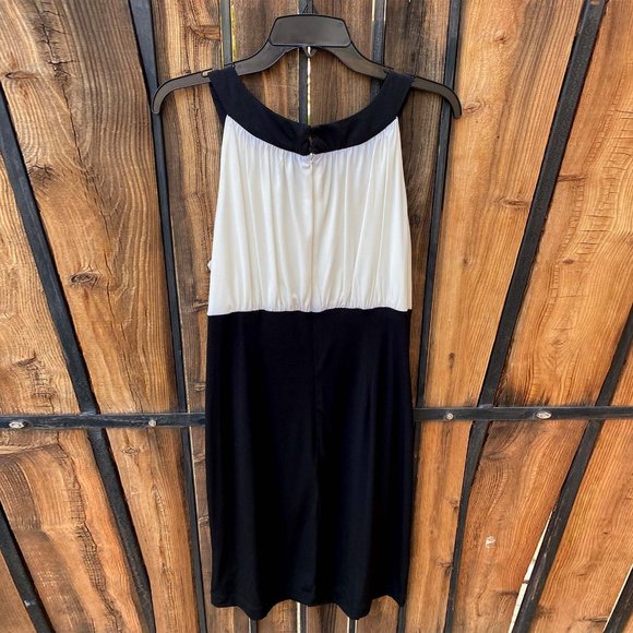 Jeweled Top Black and White AA Studio Cocktail Dress — Size 12 - Picture 3 of 5